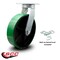 Service Caster 12 Inch Heavy Duty Green Poly on Cast Iron Wheel Swivel Caster with Swivel Lock SCC-KP92S1230-PUR-GB-BSL - alternate 1